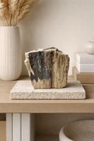 Versteinertes Holz ca. 7 cm – Feenholz mit funkelnden Quarzk